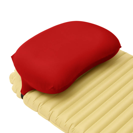Pillow Strap Medium in Red ultralight pillowcase, side view