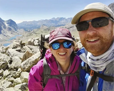 Brian and Rita in Wind River Range on Rapid Pass