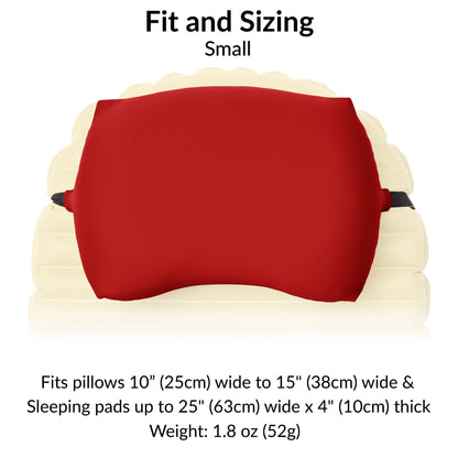 Pillow Strap Small in Red with dimensions